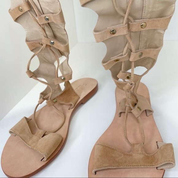 ❎SOLD Cornetti Gladiator Sandals Lace Up Leather Slides Italian Conca EU 37 - Picture 7 of 13